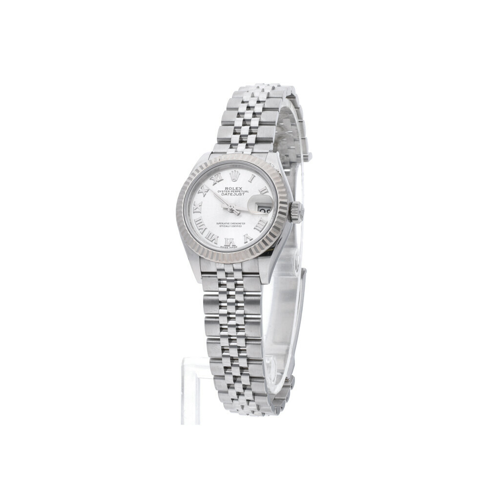 Ladies hot sale silver rolex