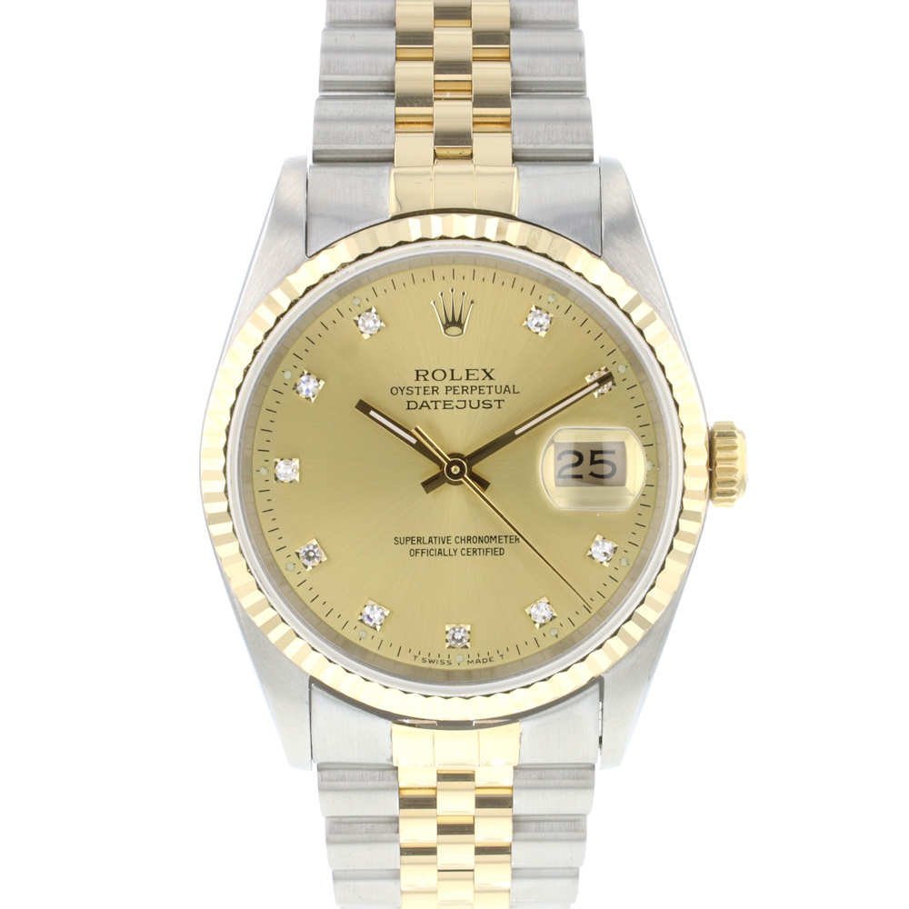 Rolex Datejust 16233 in Stainless Steel Gold | CHRONEXT Rolex Datejust 16233 in Stainless Steel Gold | CHRONEXT