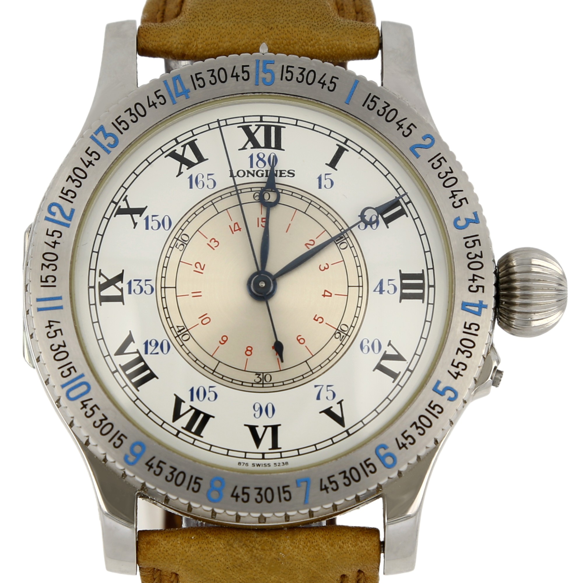 Longines Lindbergh Hour Angle 876.5238 in Stainless Steel | CHRONEXT