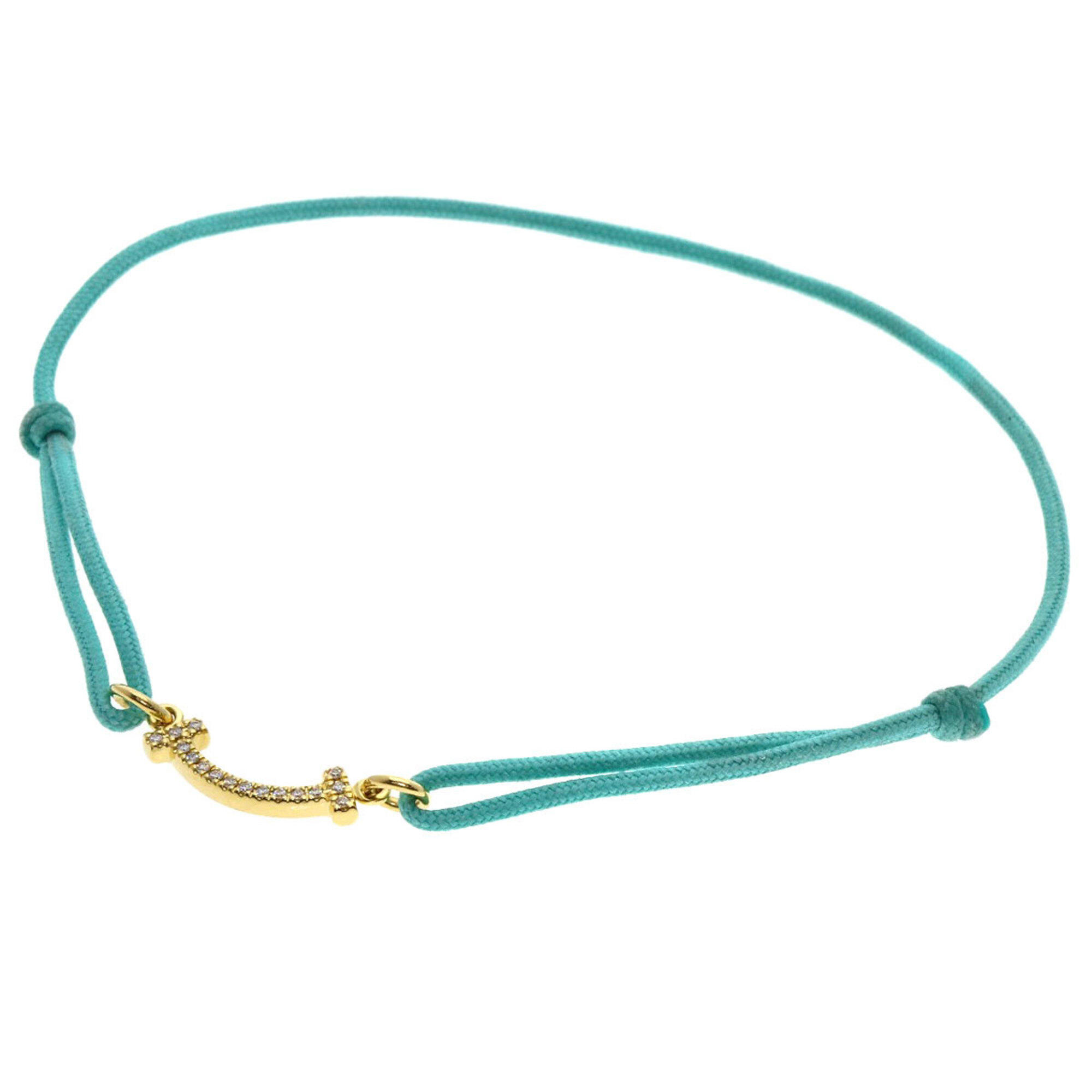 【りぼん】TIFFANY 4点 Tiffany T Smile Mini Diamond Blue Cord Bracelet RN0000974 in