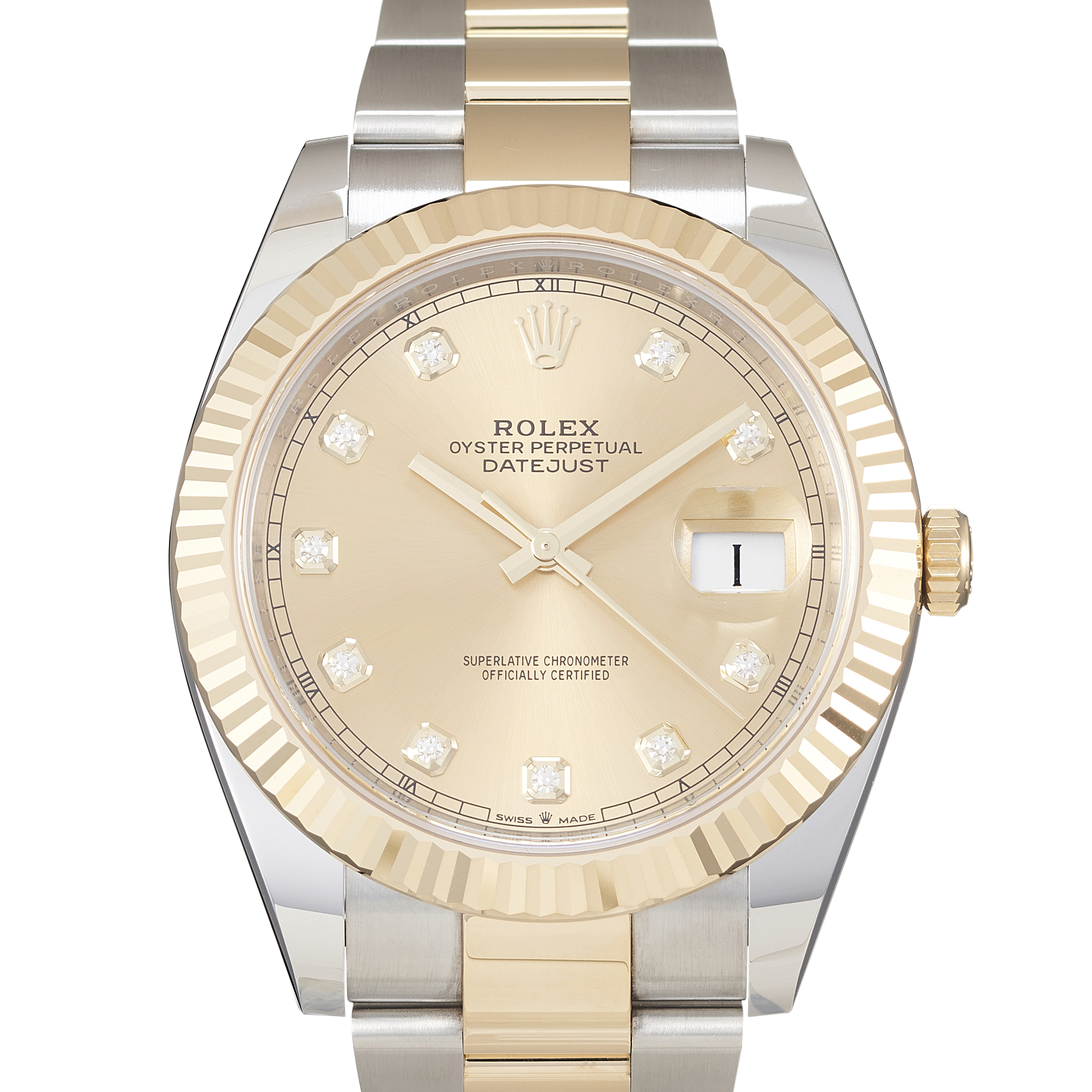 rolex oyster perpetual datejust stainless steel back deville swiss made