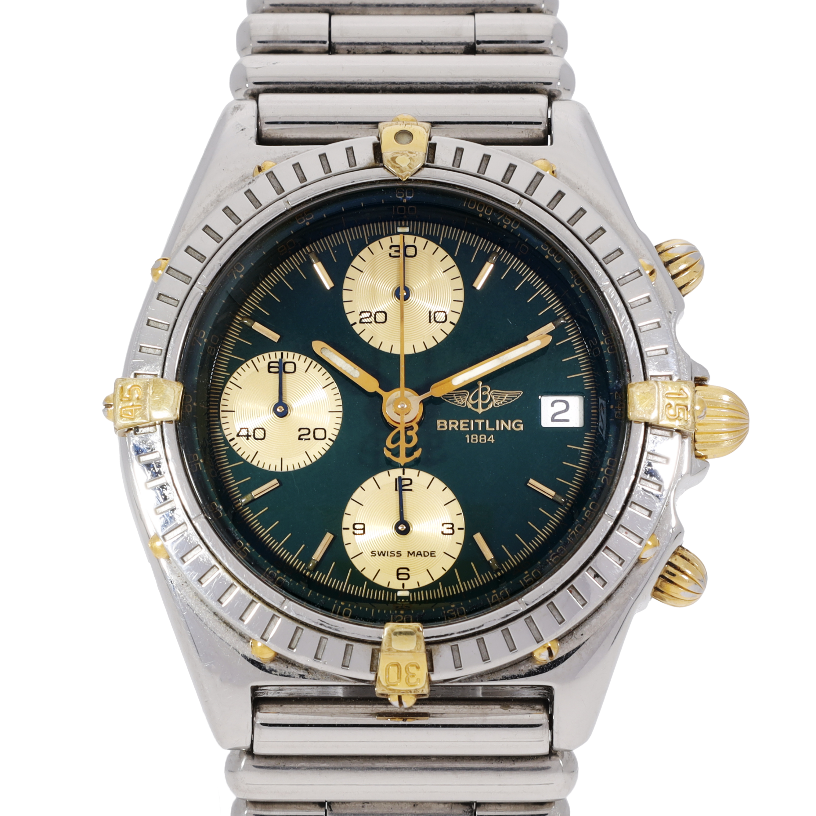 Breitling Chronomat B 13048 in Stainless Steel Yellow Gold Plated
