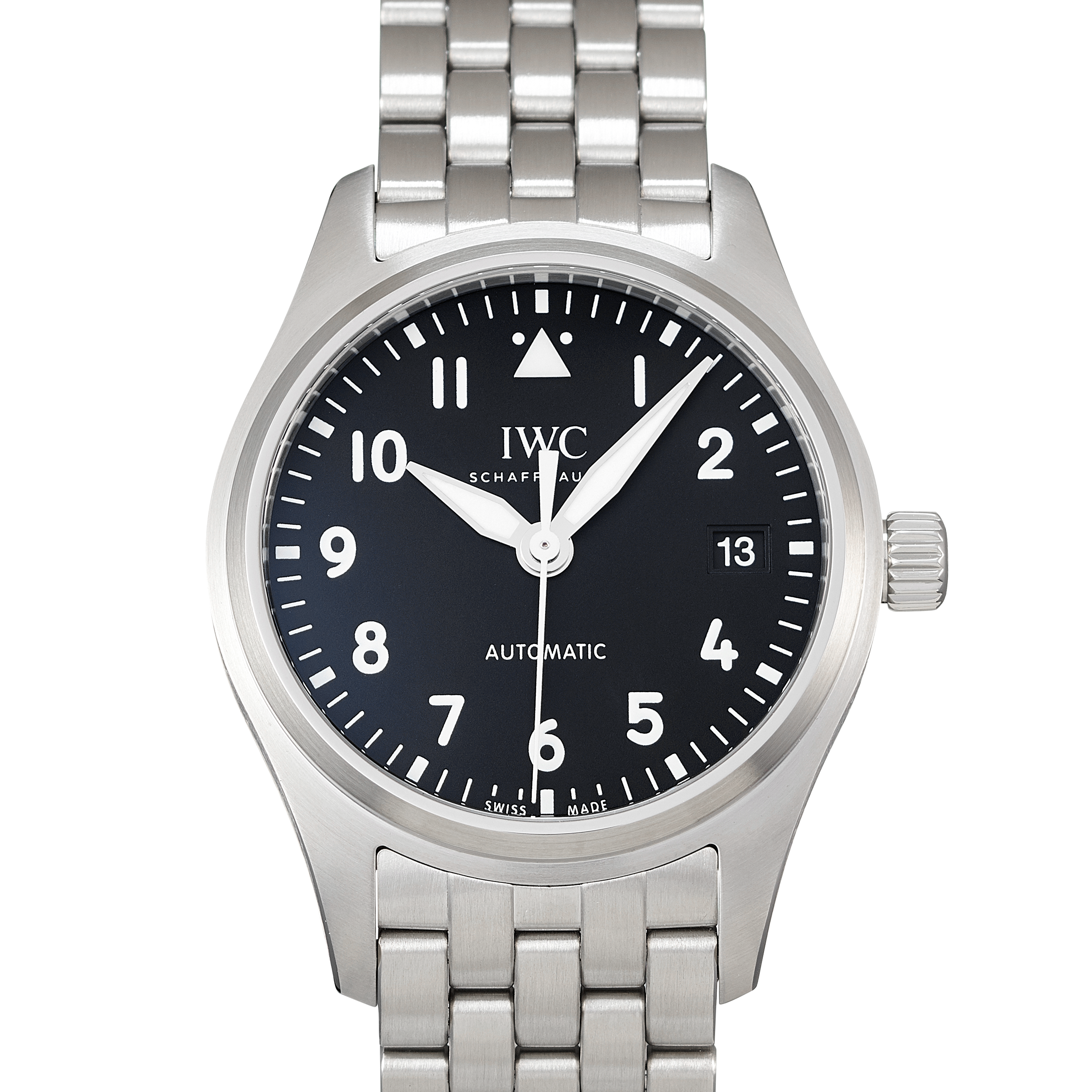 iwc pilot black automatic chronograph