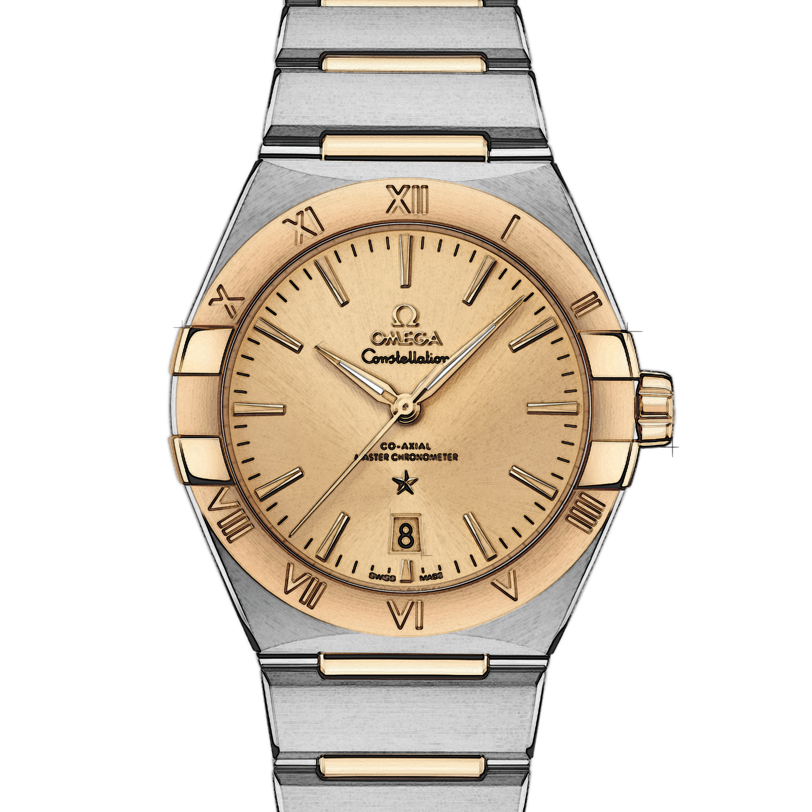 Omega Constellation 131.20.39.20.08.001 in Stainless Steel Yellow