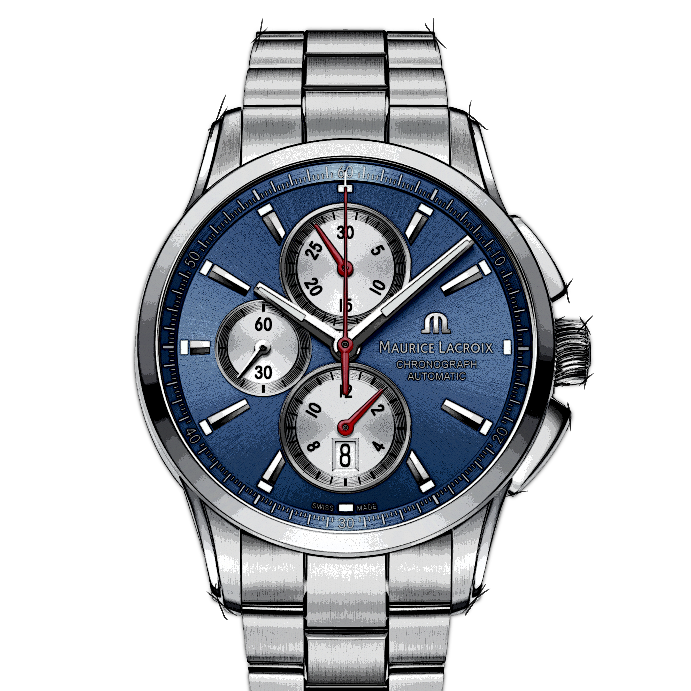 Maurice Lacroix Pontos PT6388-SS002-430-1 in Stainless Steel | CHRONEXT