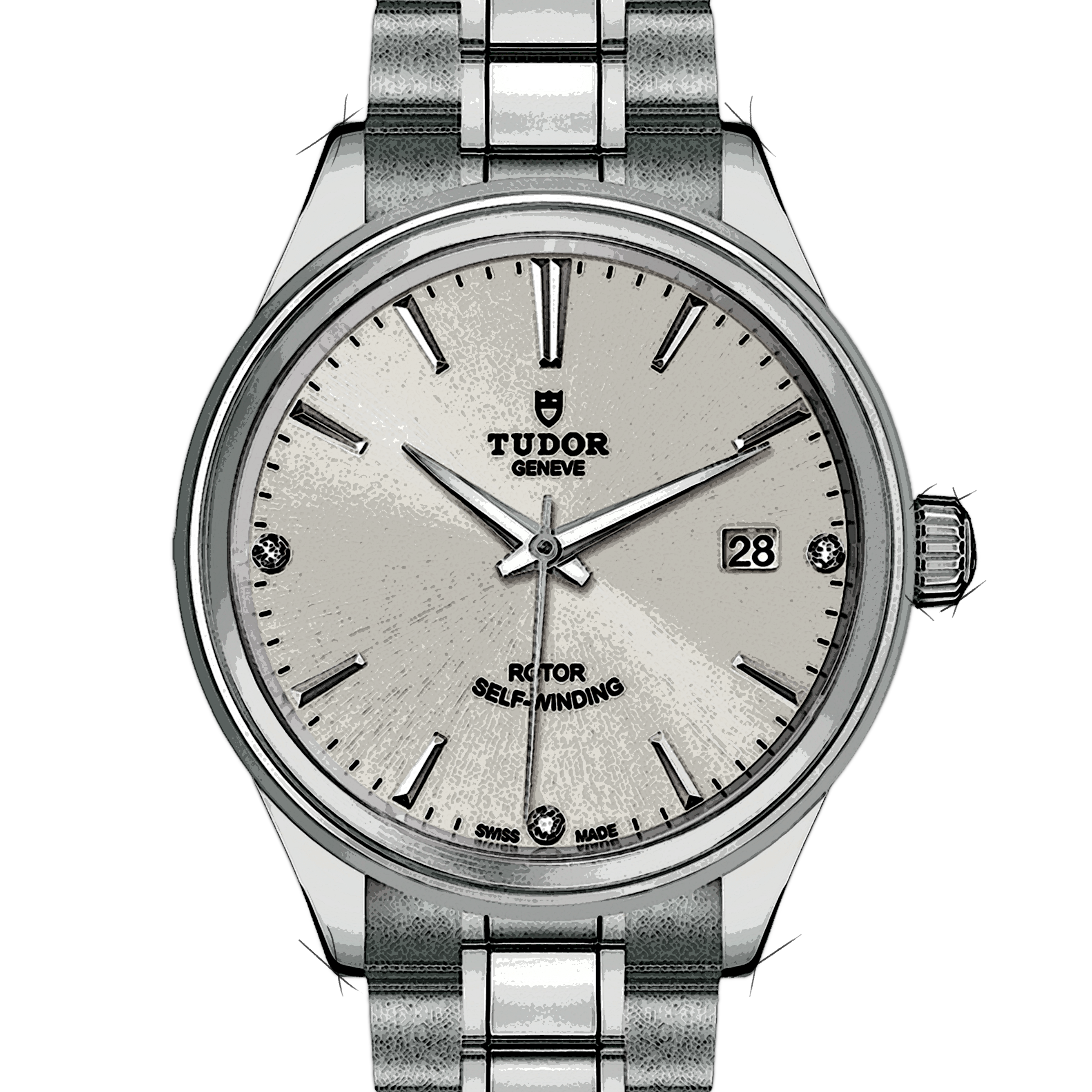 Tudor Style 12500 en Acier inoxydable CHRONEXT