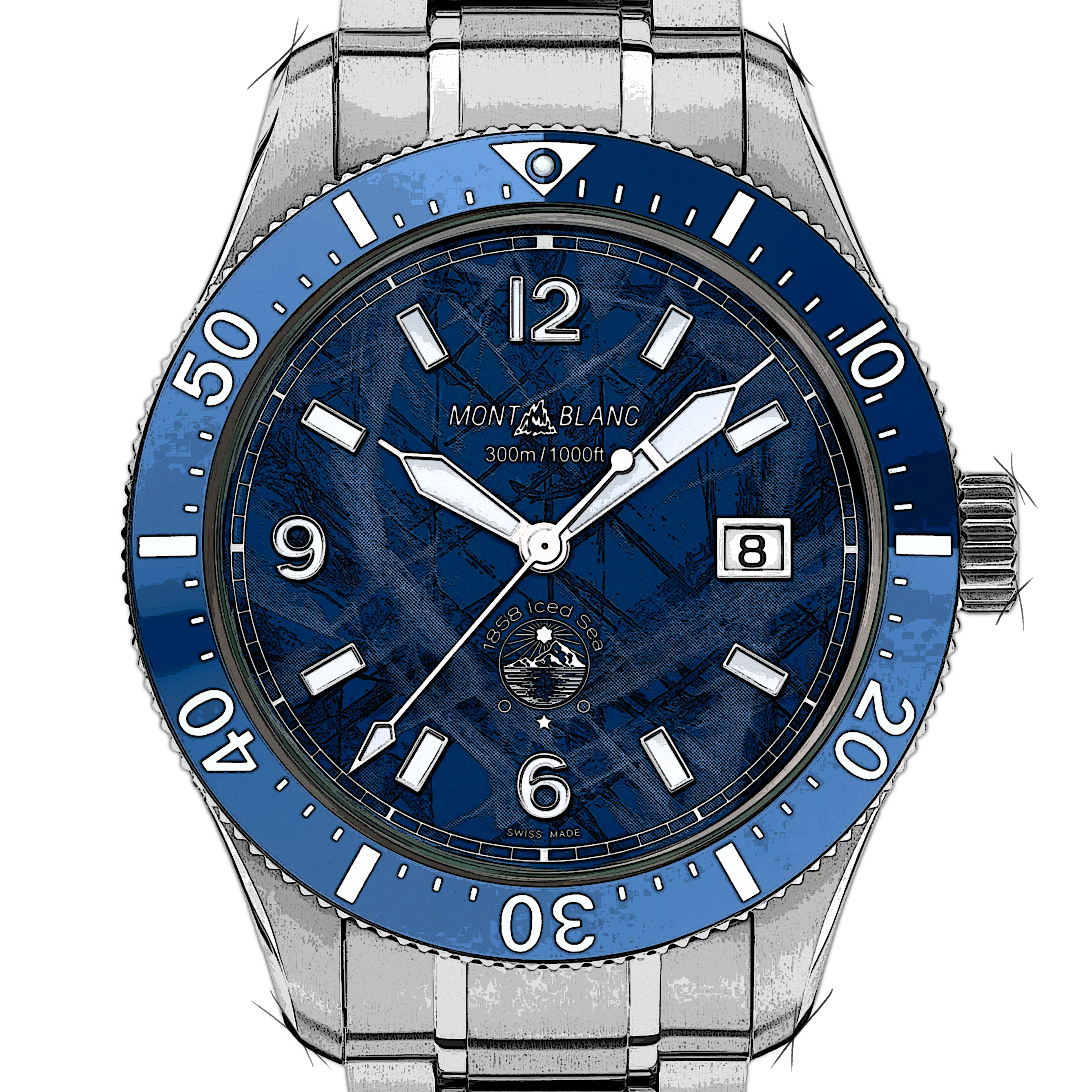 Montblanc 1858 MB129369 in Stainless Steel | CHRONEXT