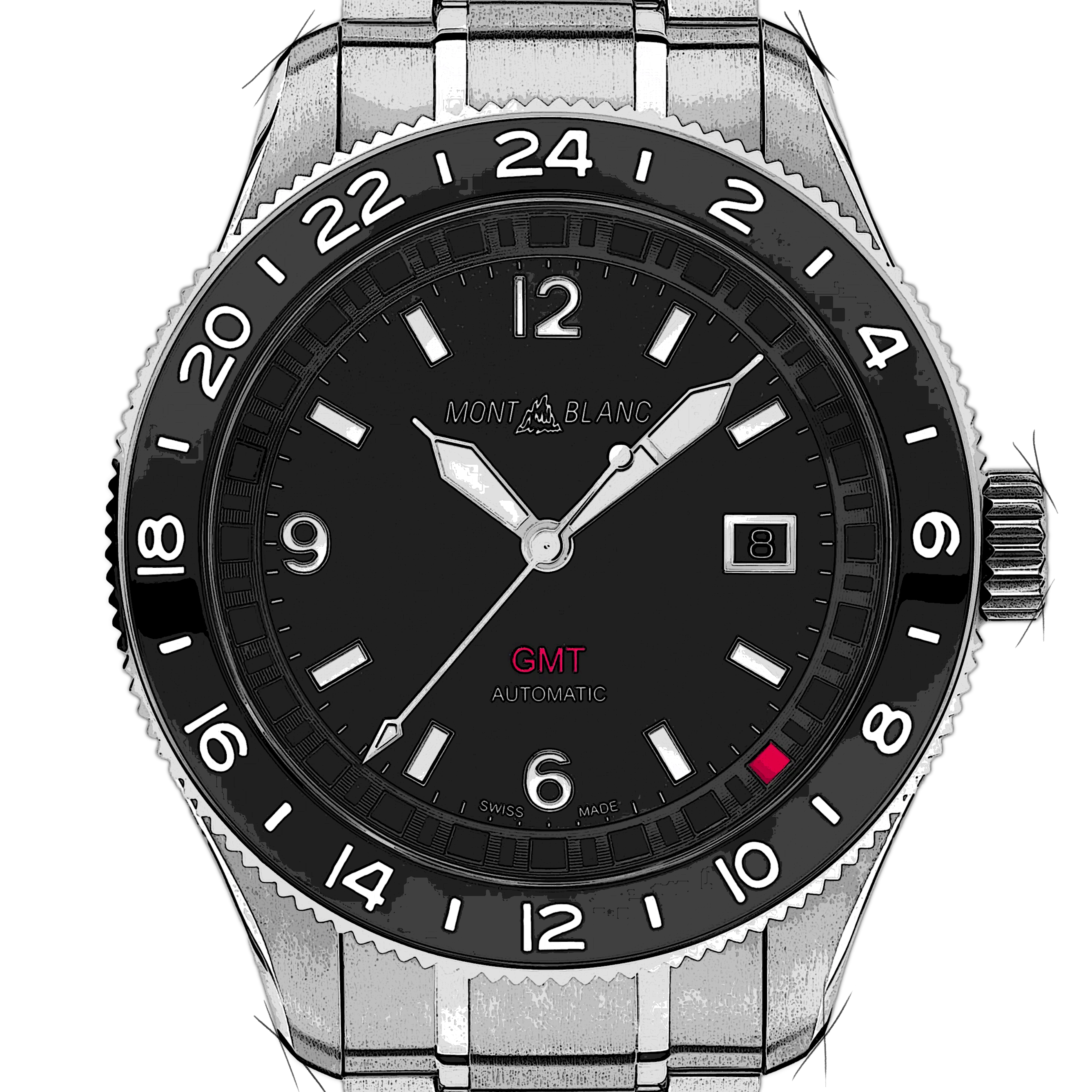 Montblanc 1858 MB129615 in Stainless Steel | CHRONEXT