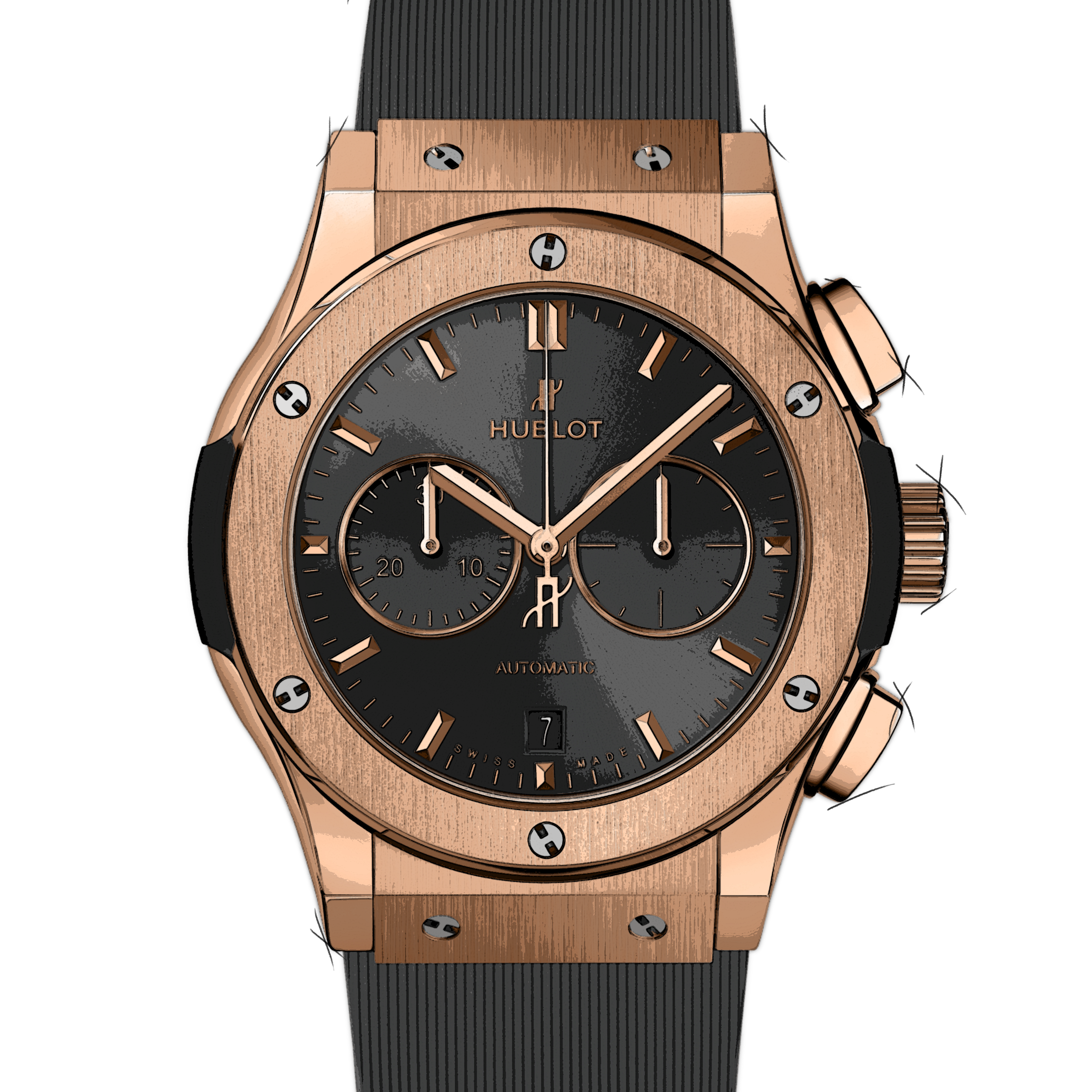 Hublot Men's Classic Fusion Orlinski King Gold Watch in White, Rose Gold, Automatic | Govberg 550.OS.2200.RW.ORL20