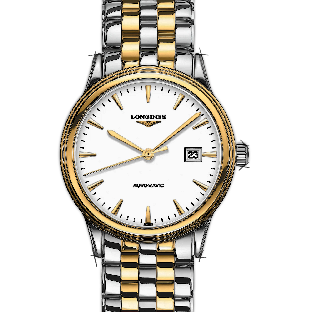 Longines Flagship L4.984.3.22.7 in Stainless Steel Gold Plated