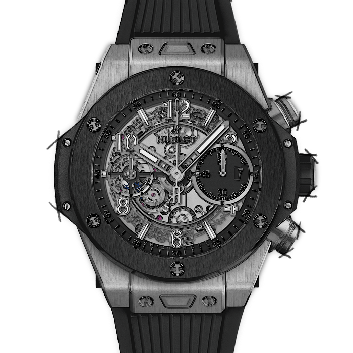 ●ONE BRILLIANT● NaoOB457Black Nao-OB457-Black Big Bang Unico All Black Ginza Boutique 42 mm | Hublot