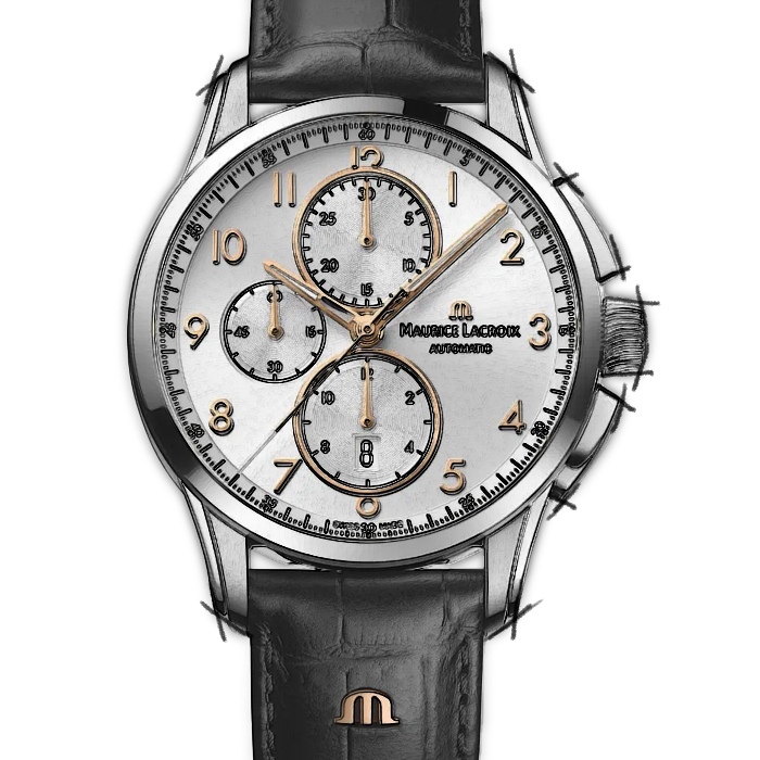 Maurice Lacroix Pontos PT6388-SS001-220-2 CHRONEXT Steel in | Stainless