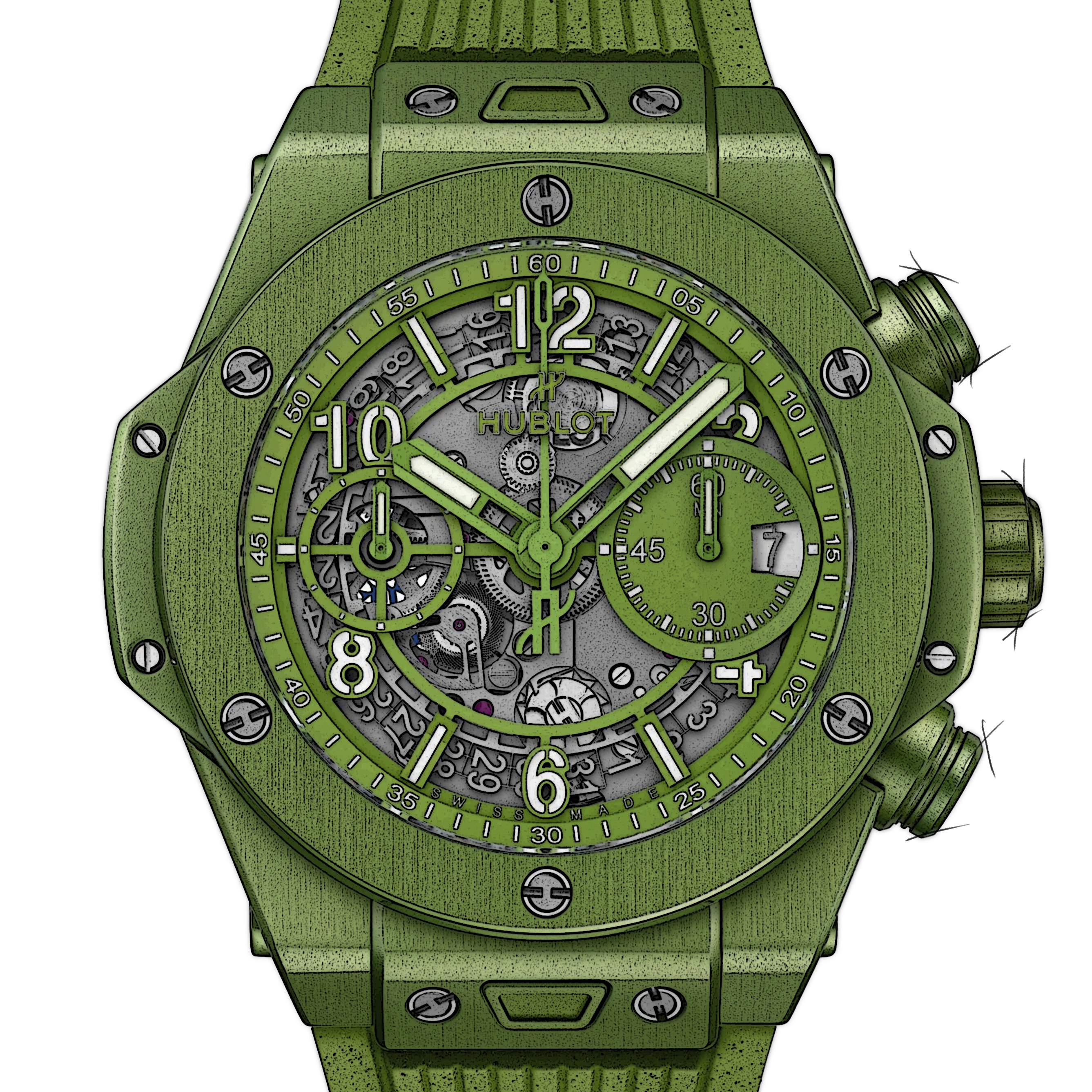 Hublot Big Bang 441.UG.5220.RX.NES23 in Aluminium CHRONEXT