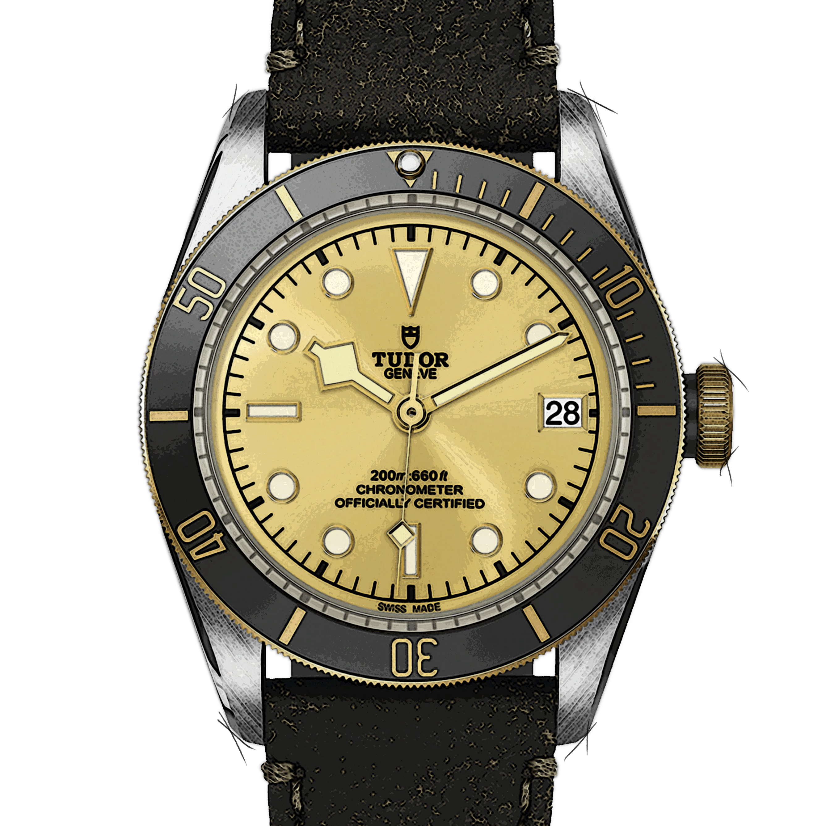 Tudor black clearance bay 58 chronext