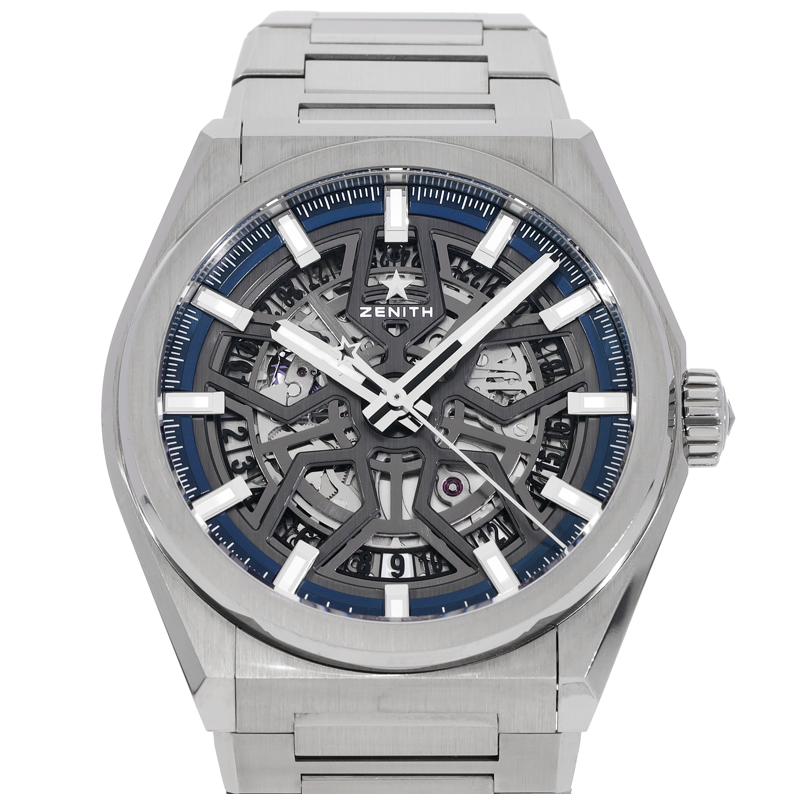 Zenith Defy Skyline Ladies Automatic Watch; Pink Dial; 36 mm Stainless Steel Bracelet 03.9400.670/18.I001
