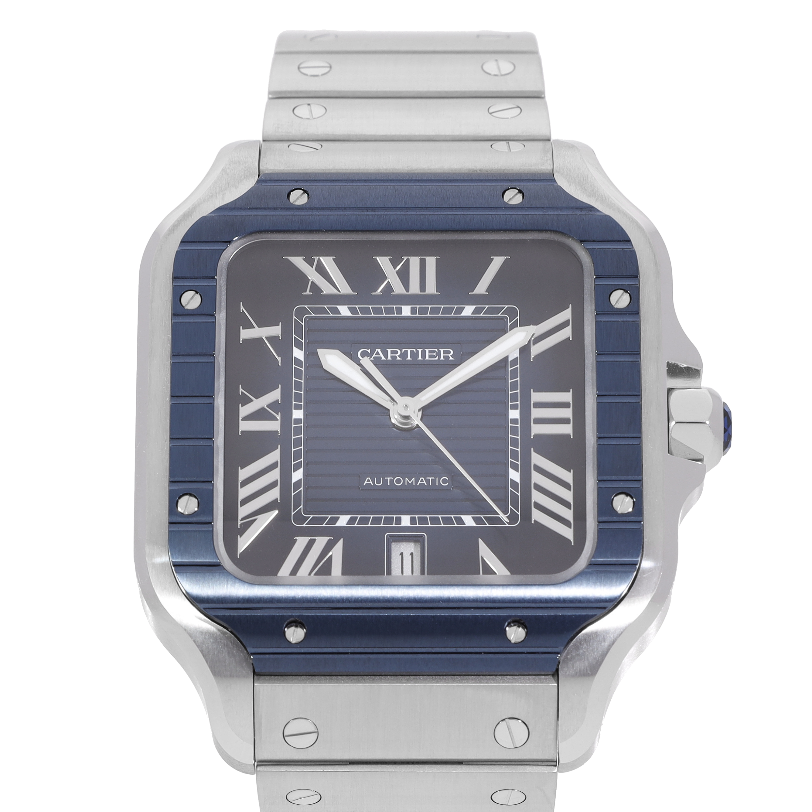 Cartier hot sale santos acciaio