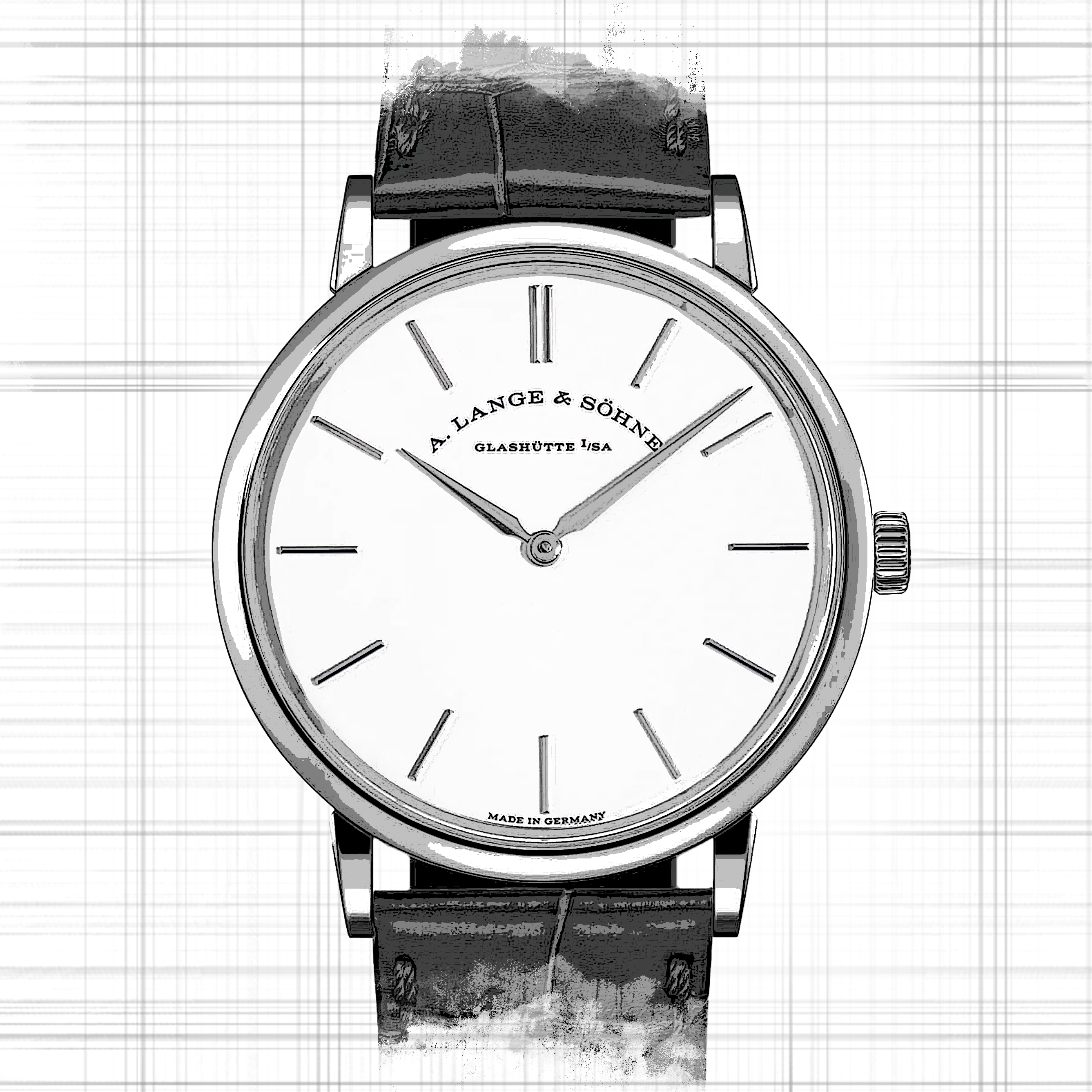 Lange Söhne Saxonia in Weißgold CHRONEXT